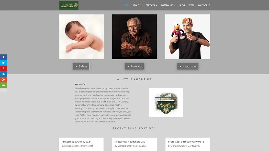 Screenshot von avonleephotography.com