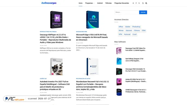 awdescargas.com screenshot