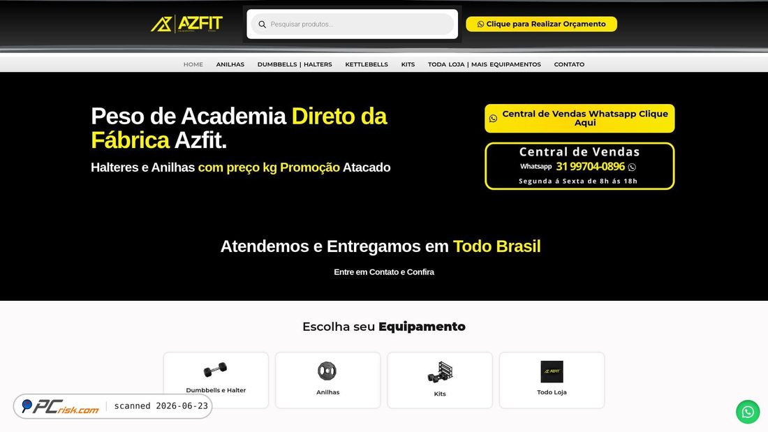 Screenshot of azfit.com.br