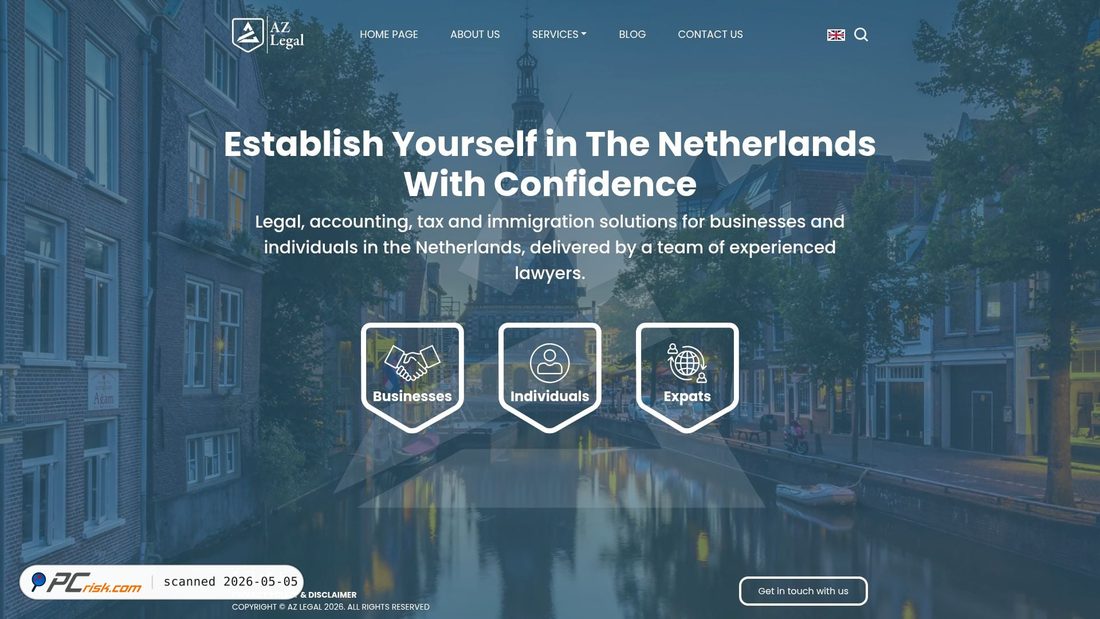 Screenshot di azlegal.nl