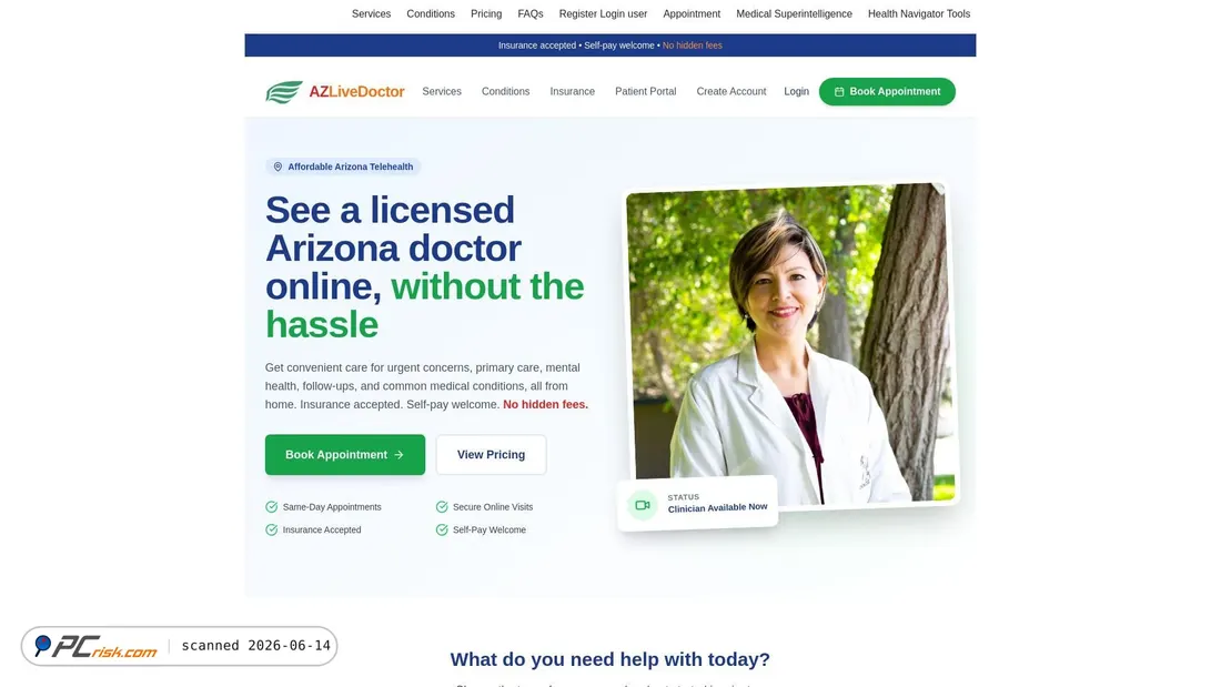 Screenshot di azlivedoctor.com