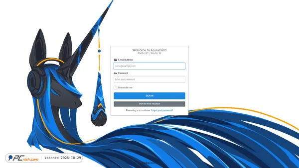 azuracast.radiocadenaval.net screenshot