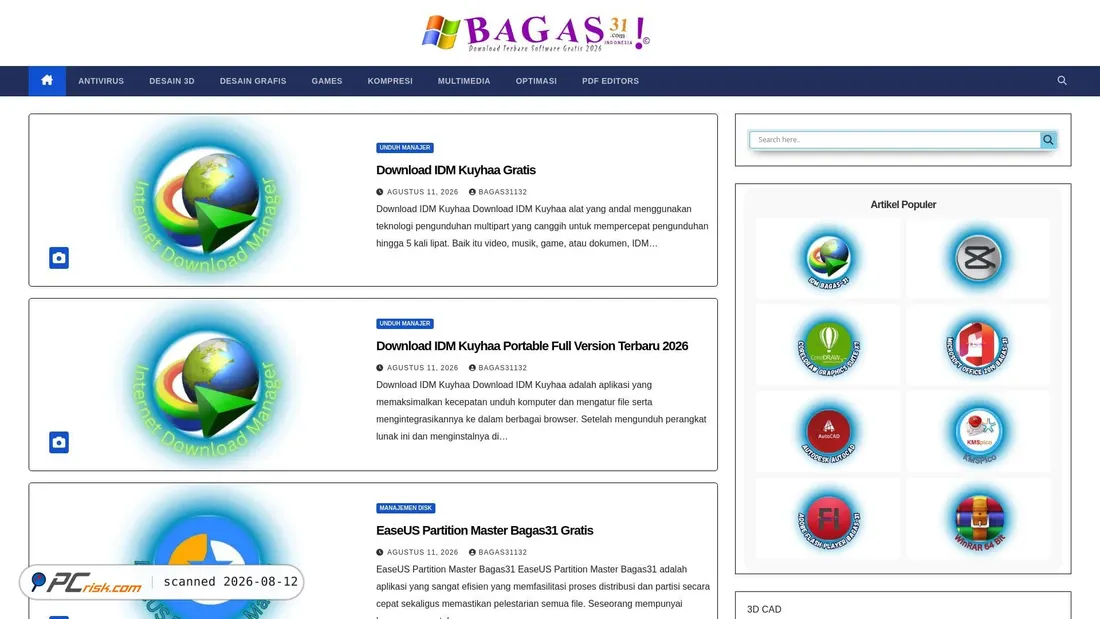 Screenshot of bagas-31.com