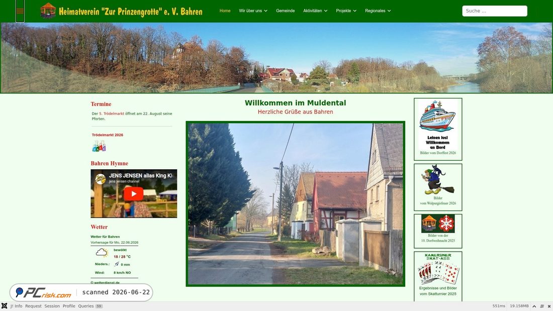 Screenshot of bahren.de
