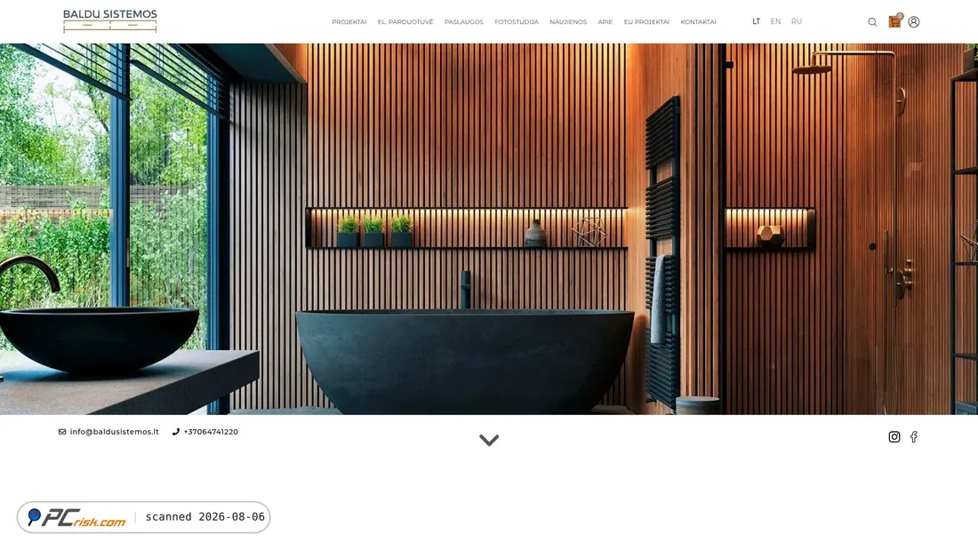 Screenshot of baldusistemos.lt