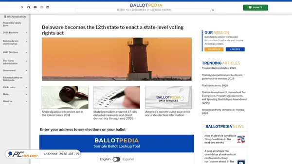 ballotpedia.org screenshot