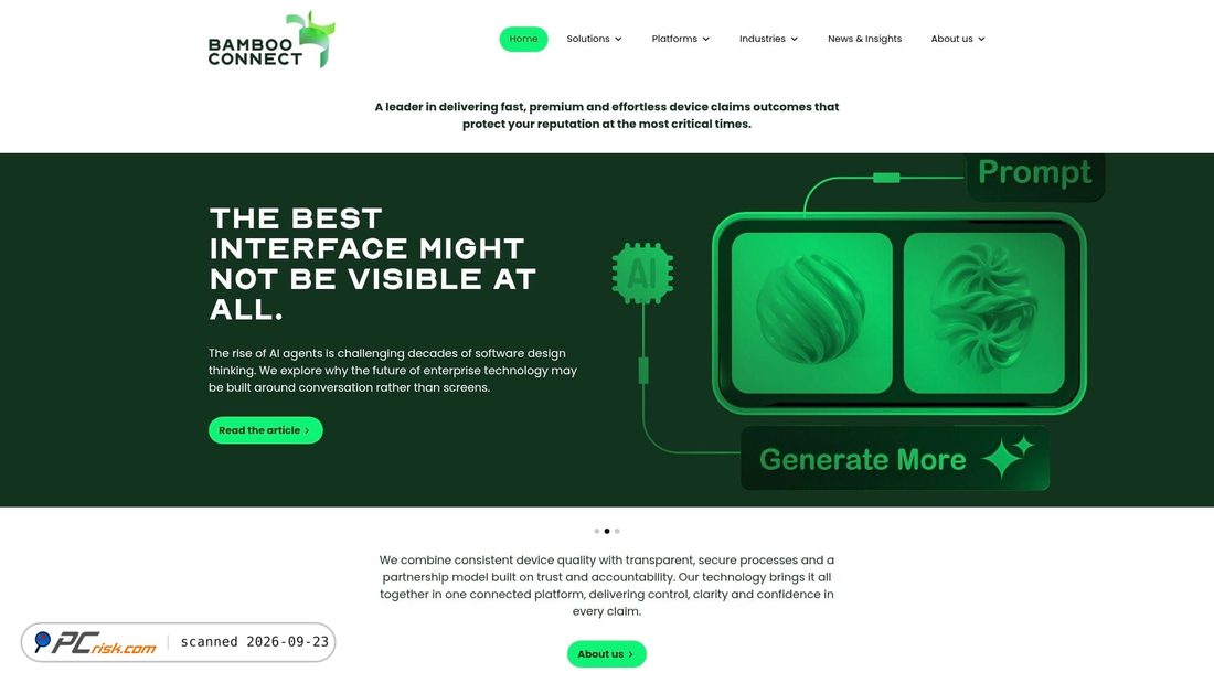 Captura de ecrã de bambooconnect.com