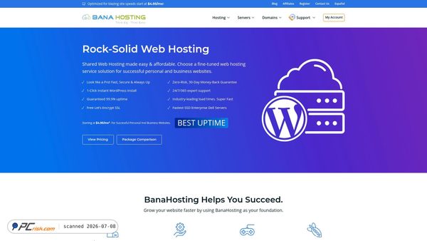 banahosting.com screenshot