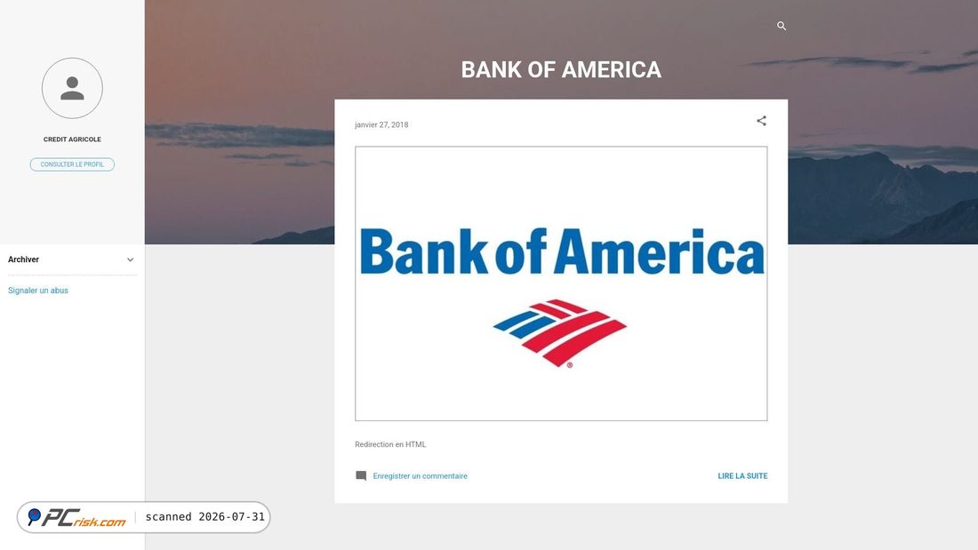 Screenshot of bankofamerica-security.blogspot.com