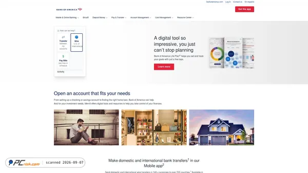 bankofamericanonline.com Screenshot