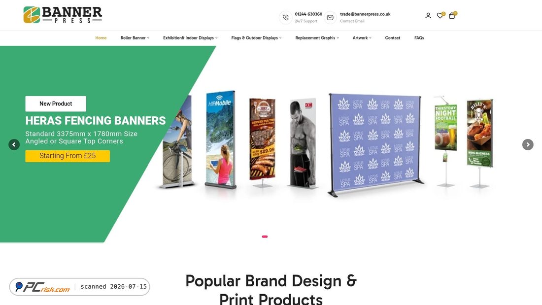 Screenshot of bannerpress.co.uk