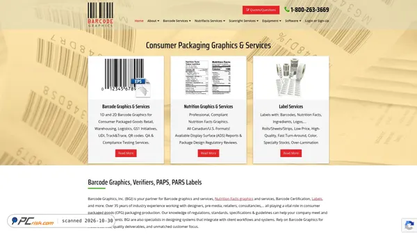 barcodegraphics.com Screenshot