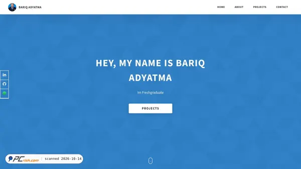 Screenshot di bariq.dev