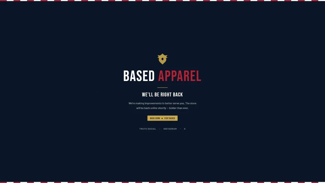 Screenshot van basedapparel.com