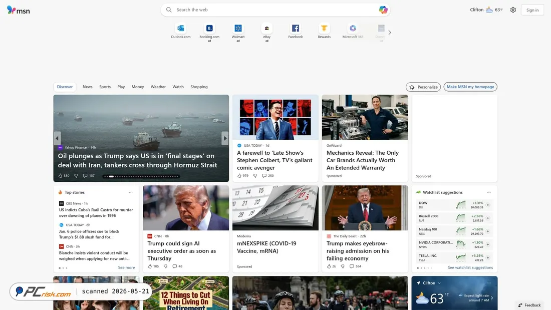 Screenshot of bat.bing.com
