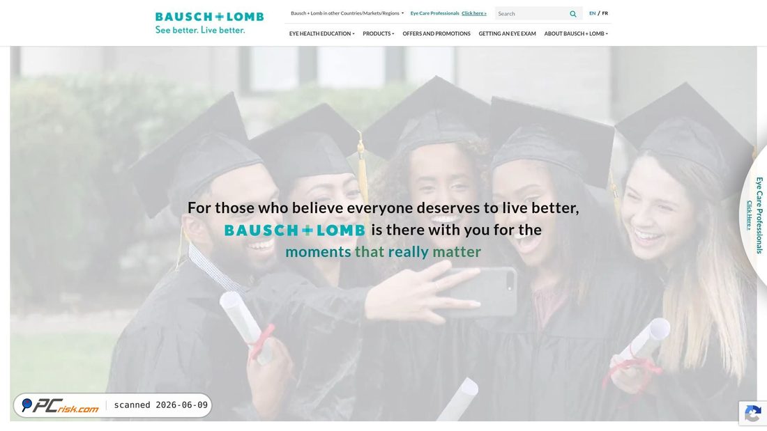 Screenshot di bauschstaging.wpengine.com