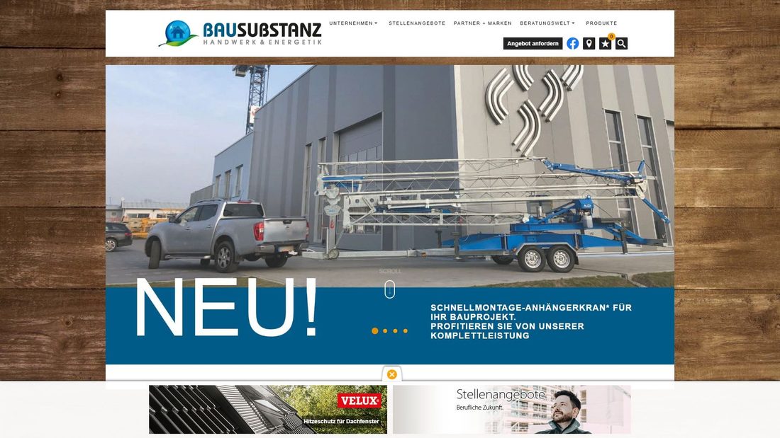 Screenshot of bausubstanz.com