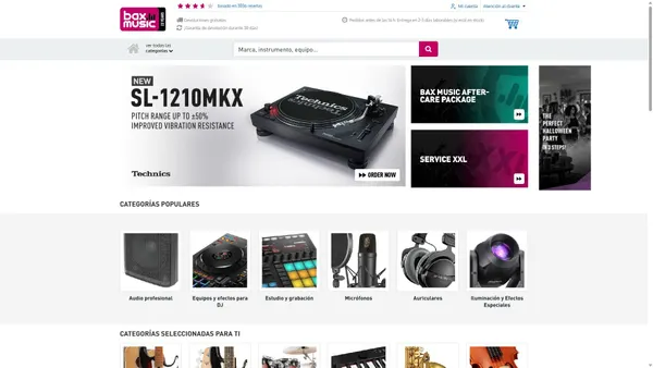 bax-shop.es Screenshot