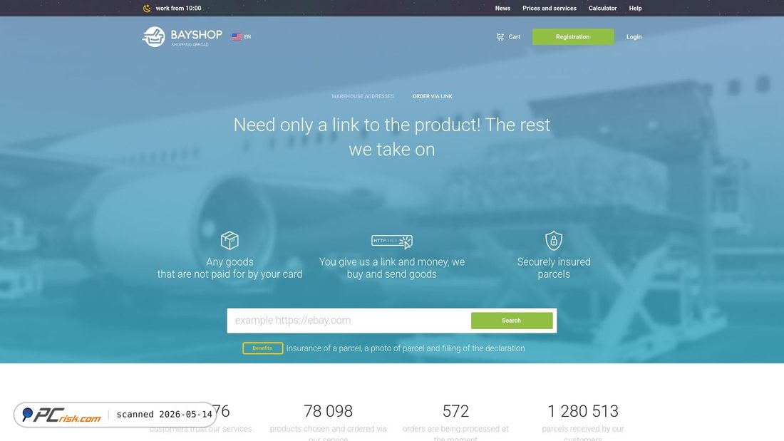 Screenshot of bayshop.com