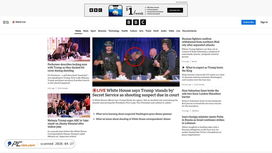 Screenshot of bbc.co.uk