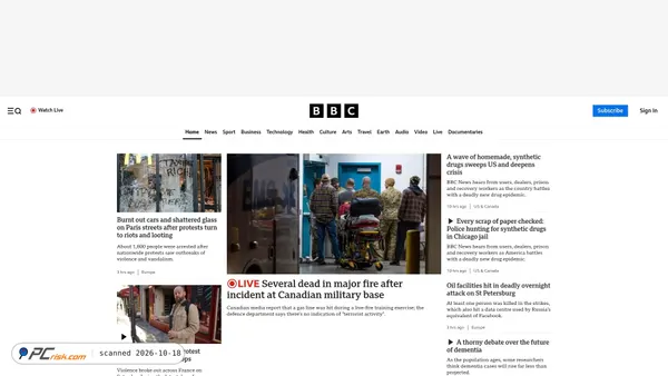 Captura de ecrã de bbc.com