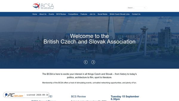 bcsa.co.uk screenshot