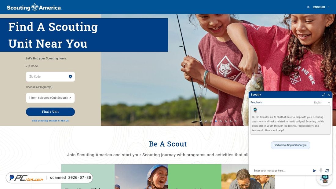 Screenshot of beascout.org