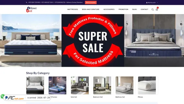 bedandpillows.com screenshot