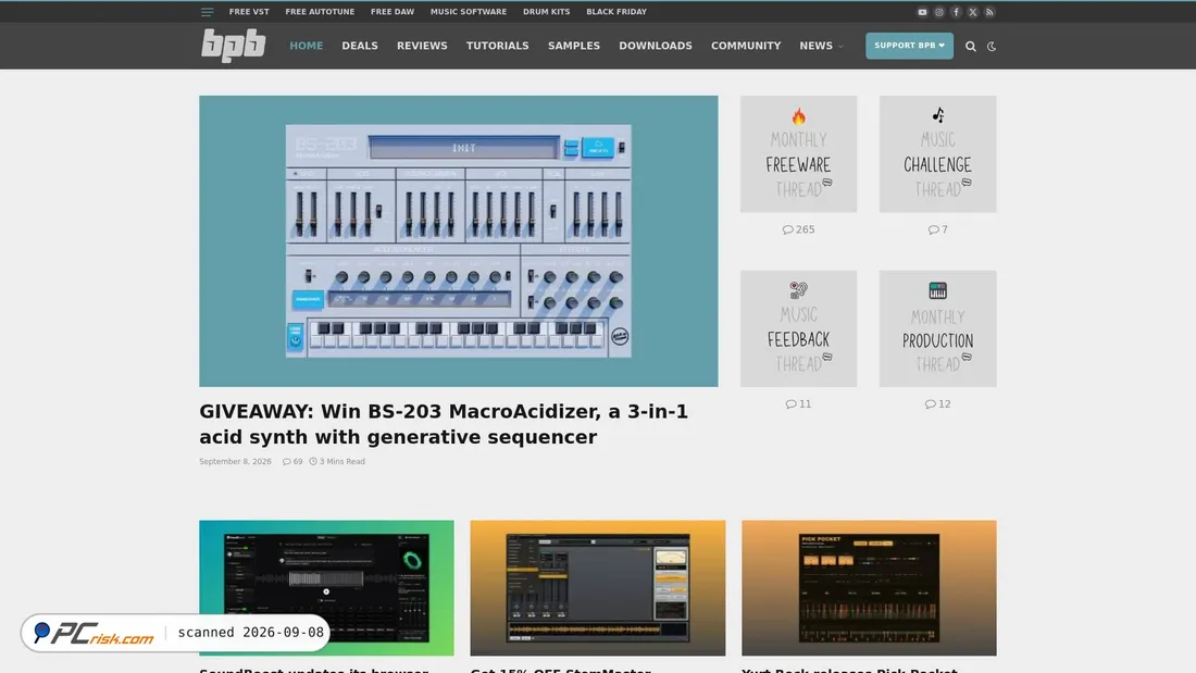 Zrzut ekranu bedroomproducersblog.com
