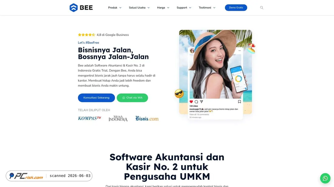 Screenshot of bee.id