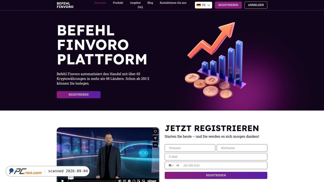 Screenshot of befehl-finvoro.com