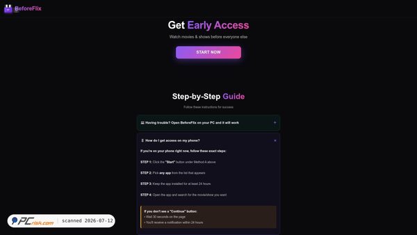 beforeflix.com screenshot
