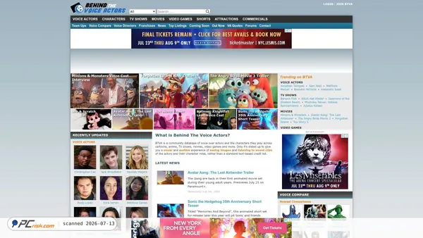 behindthevoiceactors.com screenshot
