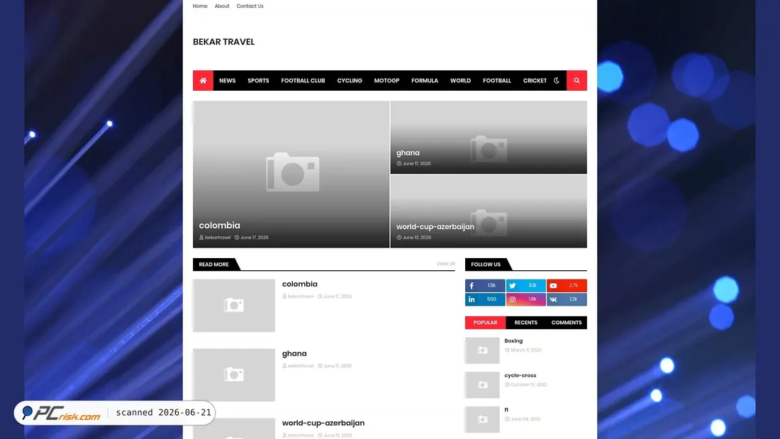 Screenshot di bekartravel.blogspot.com
