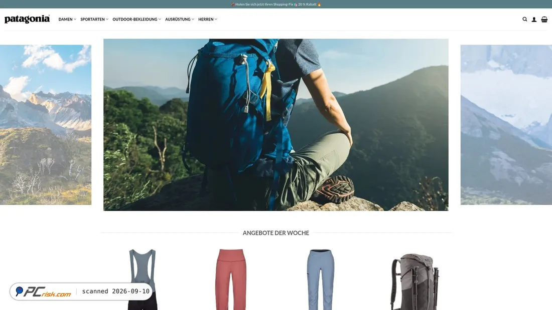 Screenshot von bekleidungonlines.com
