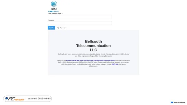 Capture d’écran de bellsouth-att-signing-83d69c.webflow.io