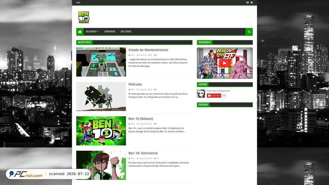 Screenshot of ben10veronline.blogspot.com