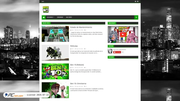 ben10veronline.blogspot.com screenshot