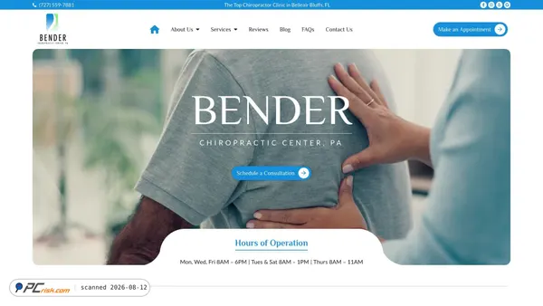 benderchiropractic.net screenshot