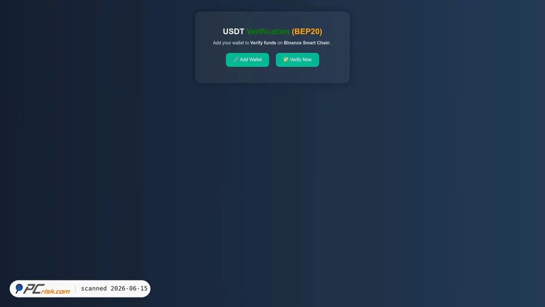 Zrzut ekranu bep20verification.com