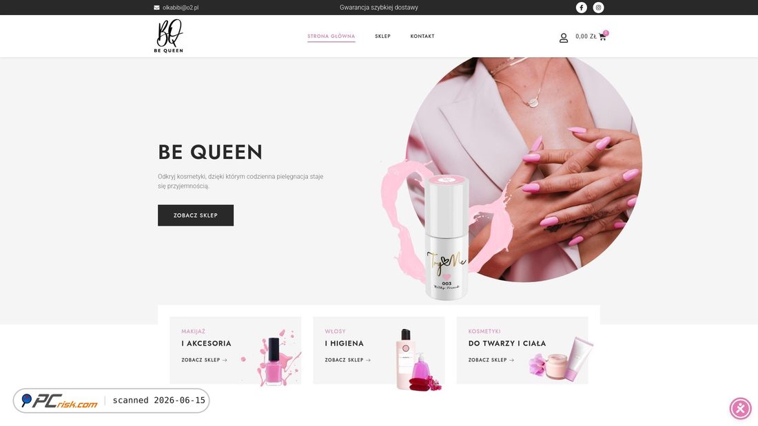 Screenshot of bequeenpulawy.pl