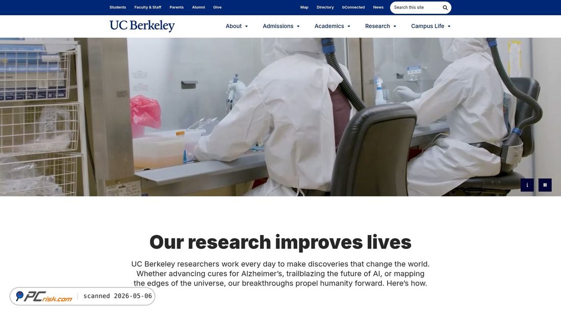 Screenshot of berkeley.edu