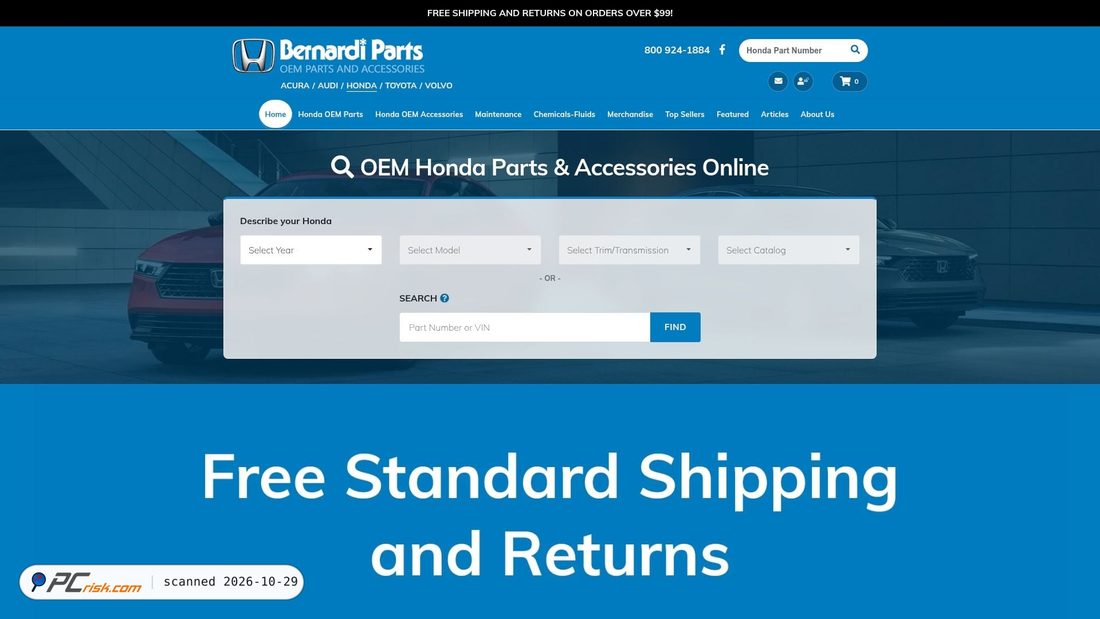 Screenshot von bernardiparts.com