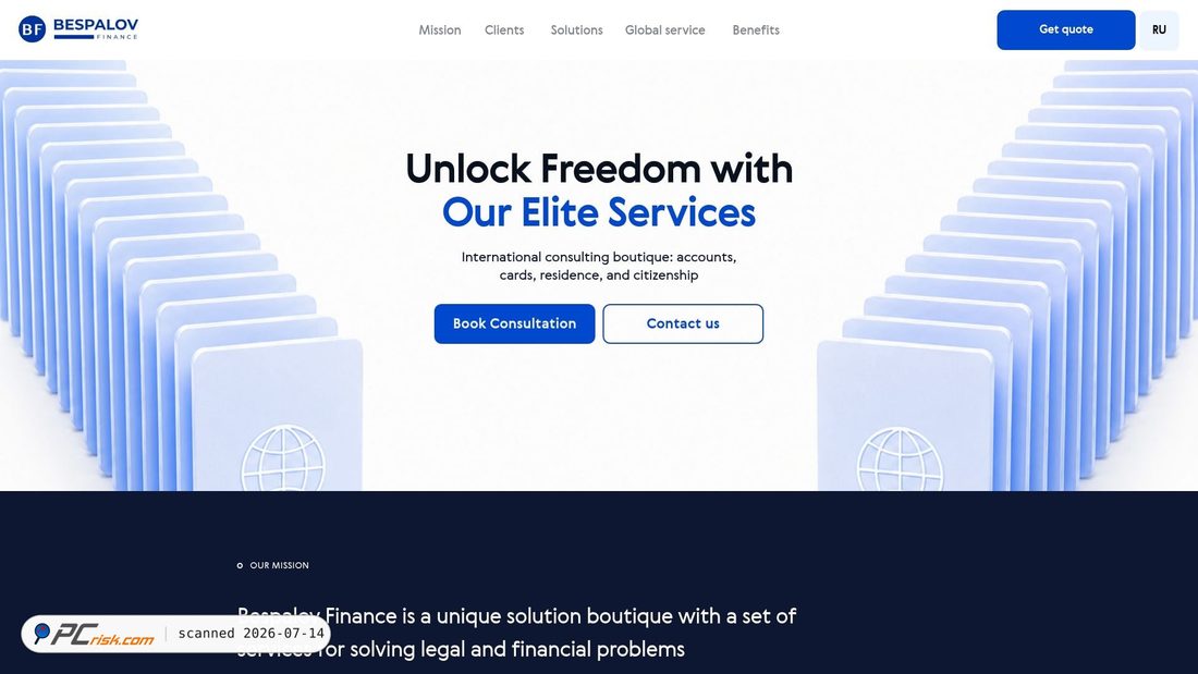 Screenshot of bespalov-finance.com