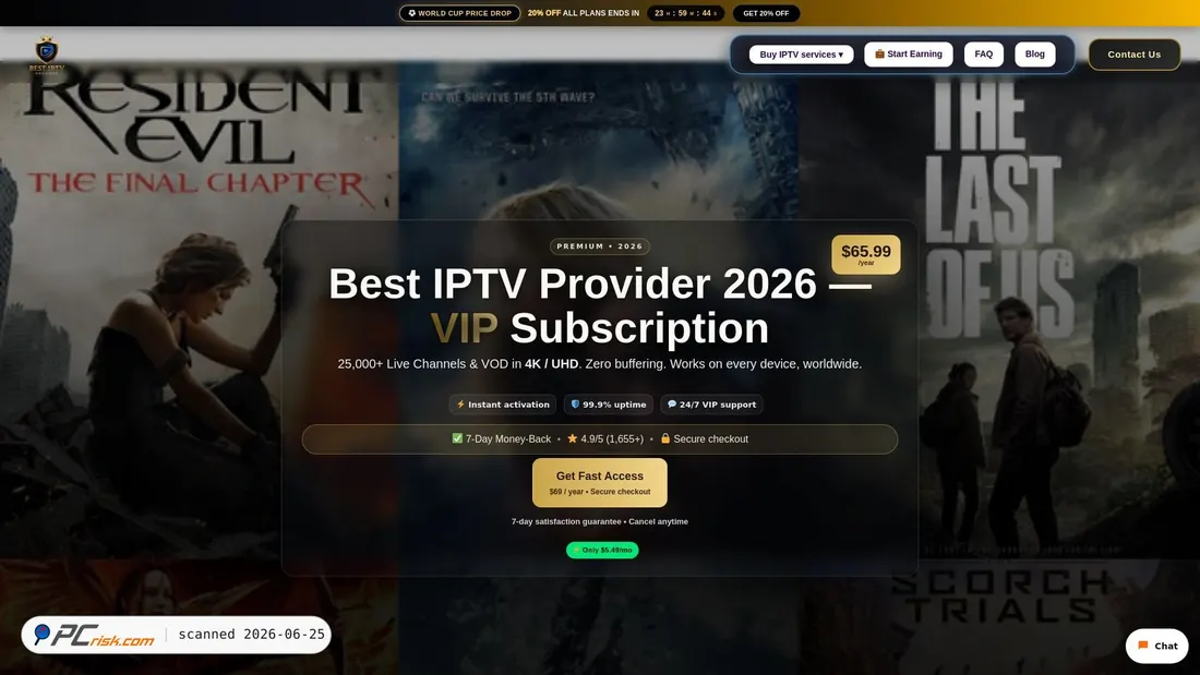 Captura de pantalla de best-iptv-provider.com