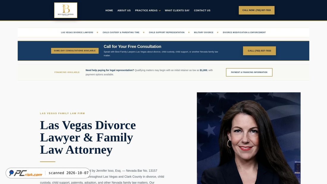 Captura de ecrã de bestfamilylawyerslasvegas.com