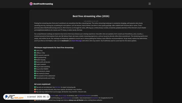 bestfreestreaming.org screenshot