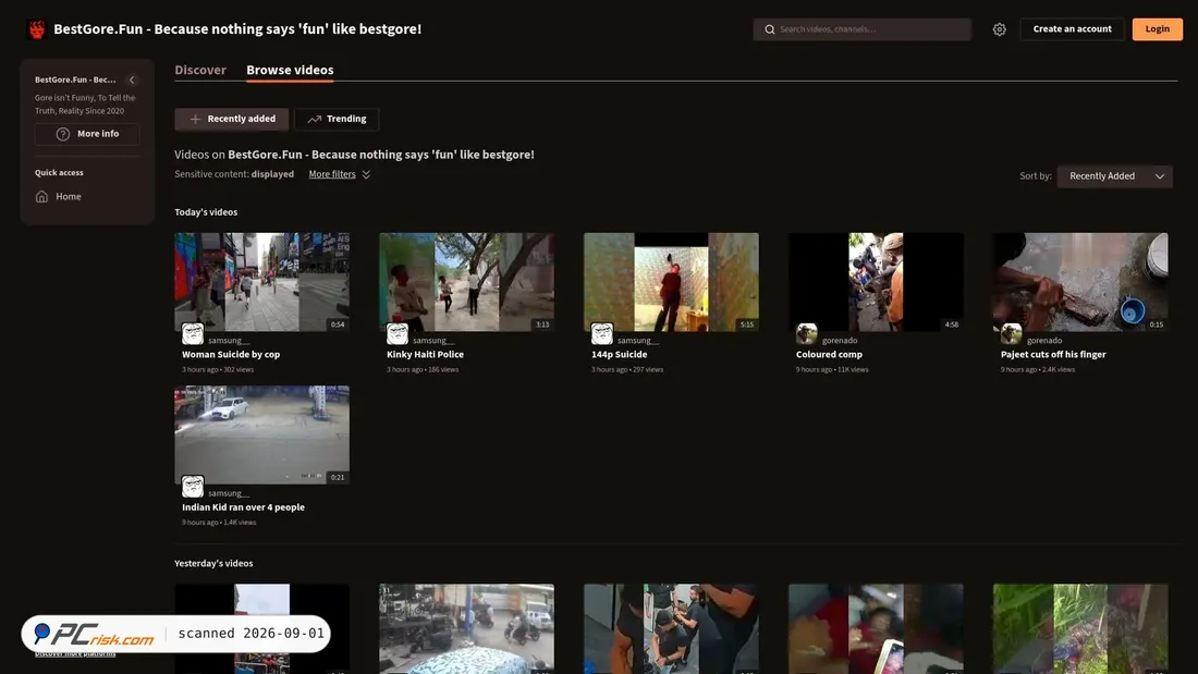 Screenshot von bestgore.fun