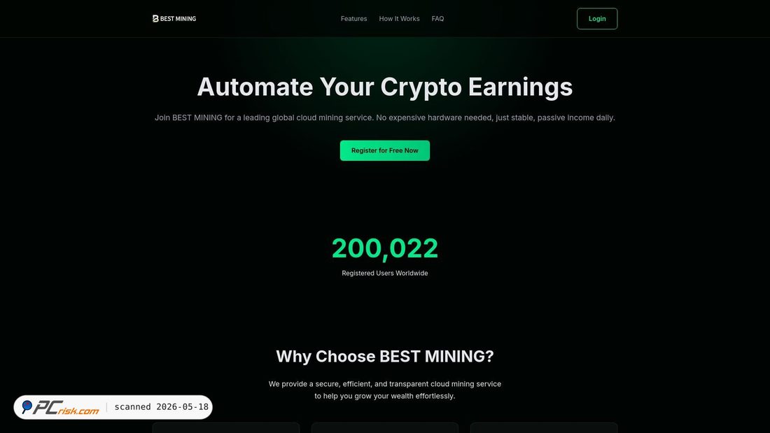 Screenshot di bestminer.pro