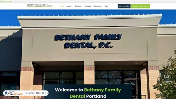 bethanyfamilydental.com screenshot